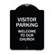 Signmission Visitor Parking Welcome to Our Church Heavy-Gauge Aluminum Sign, 24" x 18", BW-1824-22723 A-DES-BW-1824-22723 - alternate 1